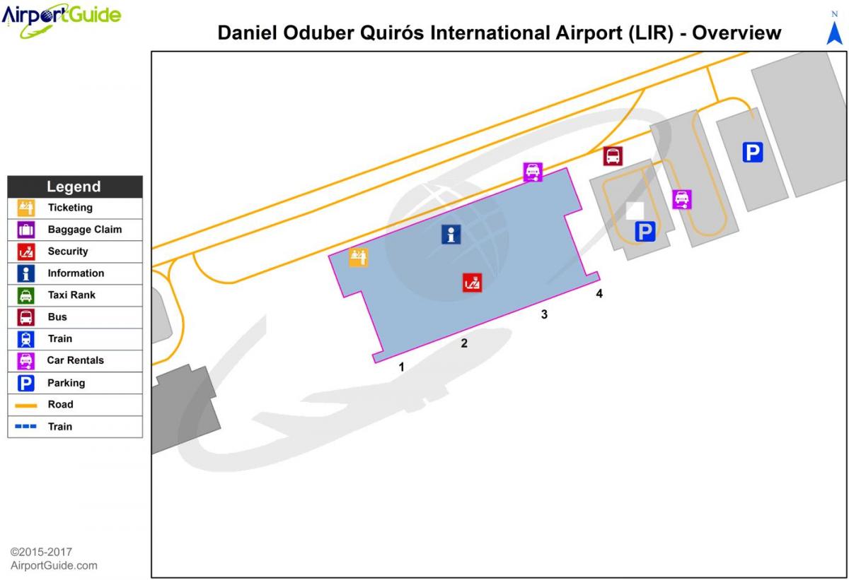 карта на терминала на летище Либерия 
