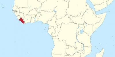 Картата На Либерия Африка