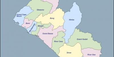 Карта на окръга Либерия 